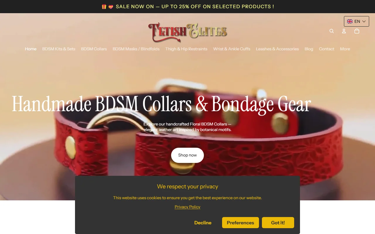 Screenshot: Fetishelites Website Review Screenshot of Fetishelites Website Review